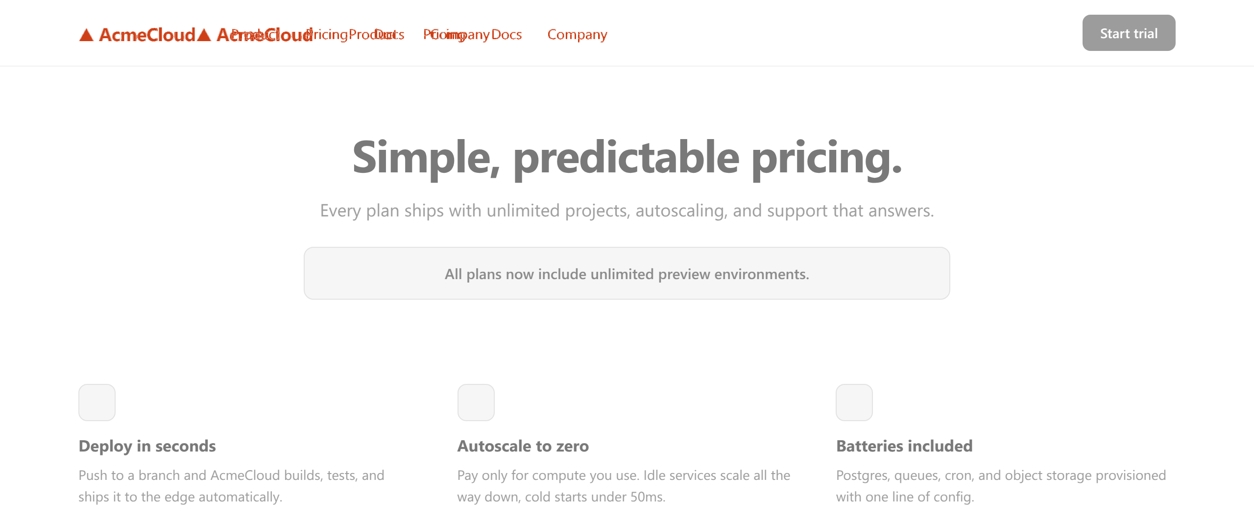 Homepage capture with a shifted header flagged as layout drift